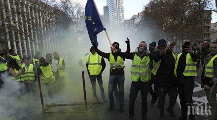 брюксел арестувани около души протест жълтите жилетки