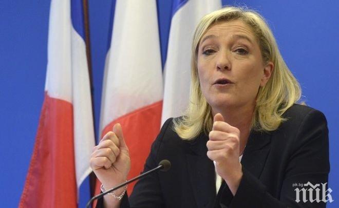 Допитване: Ако президентските избори във Франция бяха днес, Льо Пен би спечелила първия тур