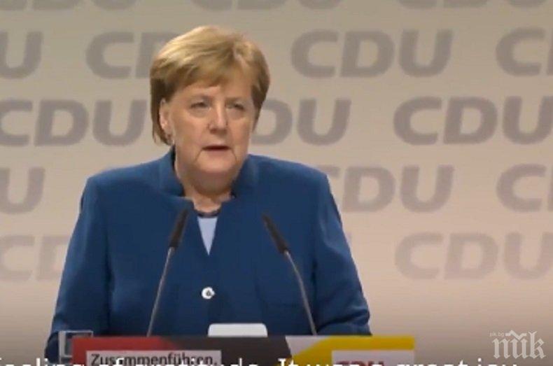 Меркел подкрепи действията на Макрон по адрес на протестите  на жълтите жилетки 