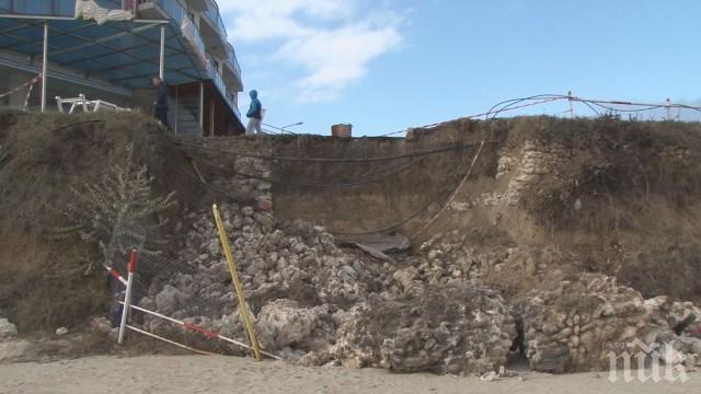 Пропадна част от крайбрежната алея на Равда