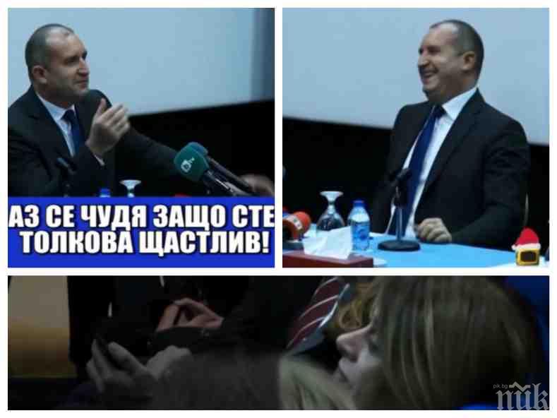 РАДЕВ С НОВА ИЗЦЕПКА: Президентът призна, че човек е щастлив, ако не е женен за българка - накара Генерал Деси да замръзне на място  (ВИДЕО)