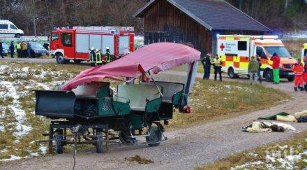 ранени сблъсък каруци германия