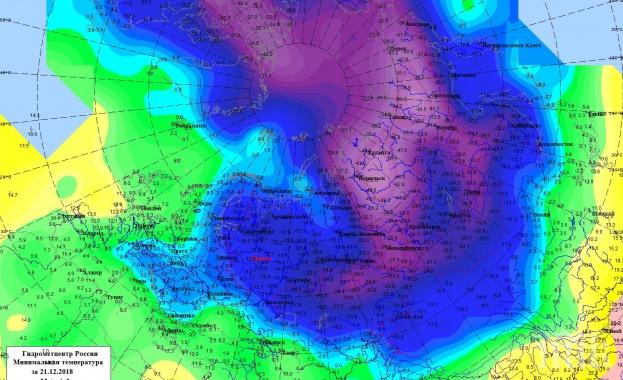 Свиреп студ в Сибир, живакът падна до -55 градуса