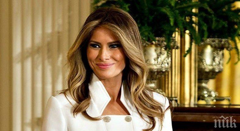 МЕЛАНИЯ СТЪПИСА СВЕТА: Първата дама на САЩ се появи в дрехи като гола (СНИМКИ)