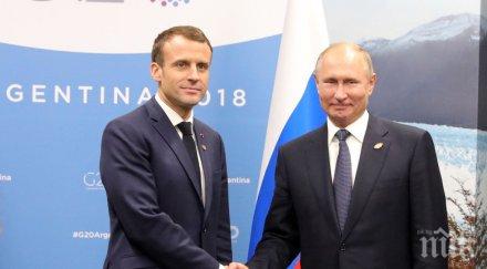 путин макрон обсъдиха телефона конфликтите украйна сирия