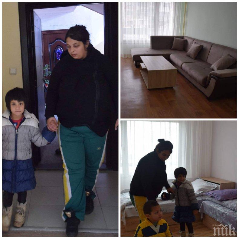 ДОБРА НОВИНА: Пенка, чийто дом изгоря на Коледа, се нанесе в чудно жилище навръх Нова година