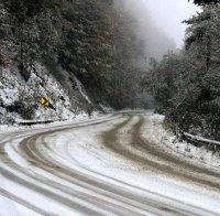 10 см сняг натрупа на Петрохан, пътят е почистен и опесъчен