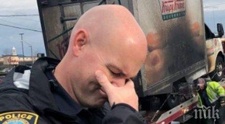 кулинарна драма американски полицаи скърбяха изгорели понички