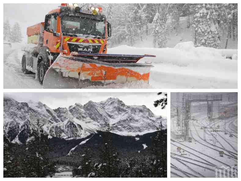 ЗИМАТА СЕ РАЗВИЛНЯ: Студена вълна заля Европа, снегът блокира пътища, Германия и Гърция дадоха жертви..