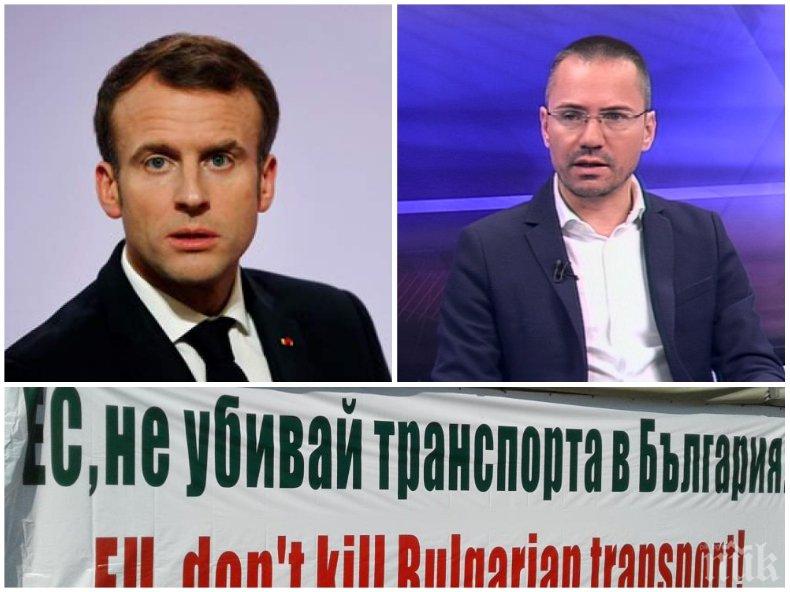 САМО В ПИК! Ангел Джамбазки изригна срещу Макрон: Иска да яде хайвер, а българите консерви 