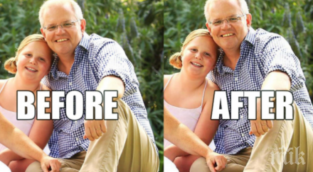 заради нескопосан фотошоп австралийският премиер оказа два леви крака