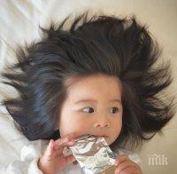 Едногодишно бебе е сензация в Инстаграм - Чанко стана звезда заради буйната си коса (СНИМКА)