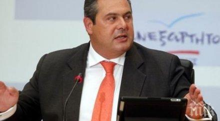 панос каменос независими гърци напуска правителството подавам оставка министър отбраната