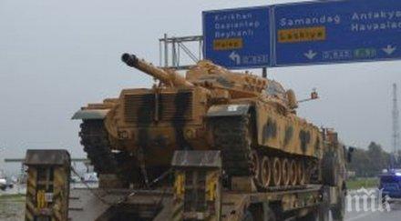 турция продължава трупа войски техника границата сирия