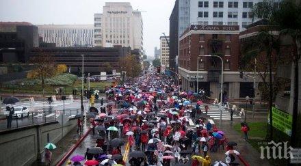 стачка учителите лос анджелис включиха 000 души