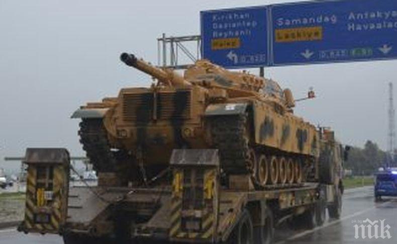 Турция продължава да трупа войски и техника по границата със Сирия