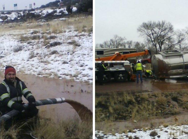 „Шоколадова река” потопи американско шосе