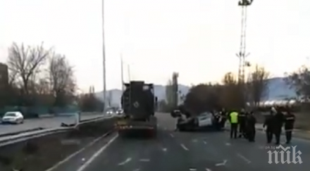 зрелищна каскада кола метна таван пловдив видео