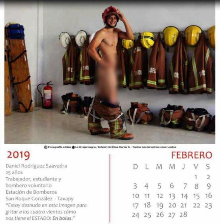 Парагвайски пожарникари се съблякоха голи за календар, събират пари за оборудване 