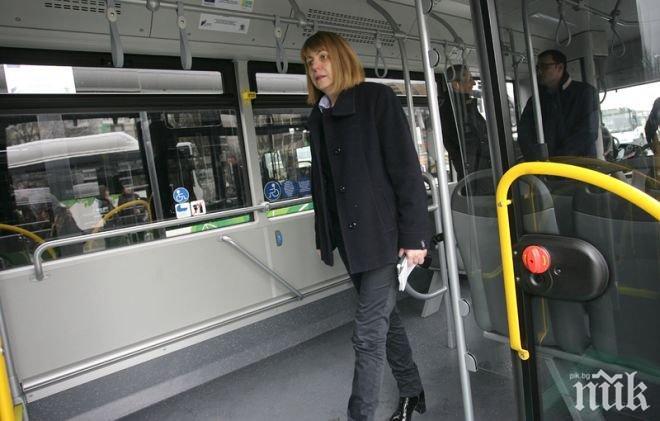 Фандъкова тества новите автобуси за София