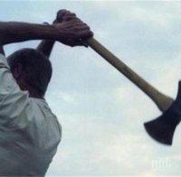 Пиян вилня в кръчма с брадва 