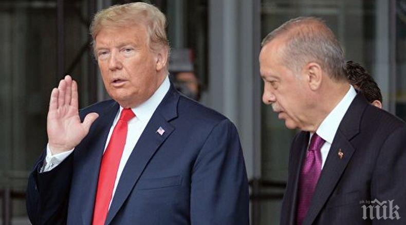 Ердоган отново жегна Тръмп: Турция е готова моментално да поеме сигурността в района на Манбидж
