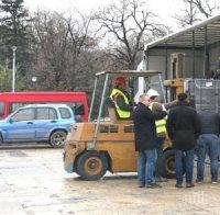 В Пловдив докараха гранита за площад 