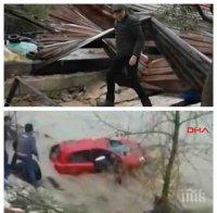 Лошото време в Анталия взе две жертви, торнадо нанесе сериозни щети