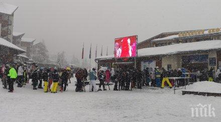 безобразие огромни опашки банско заради тома белев компания видео снимки