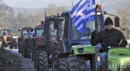 фермери блокираха трактори централна магистрала гърция