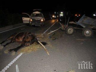 голф разби катър добичето предаде богу дух каруцарят размина травми