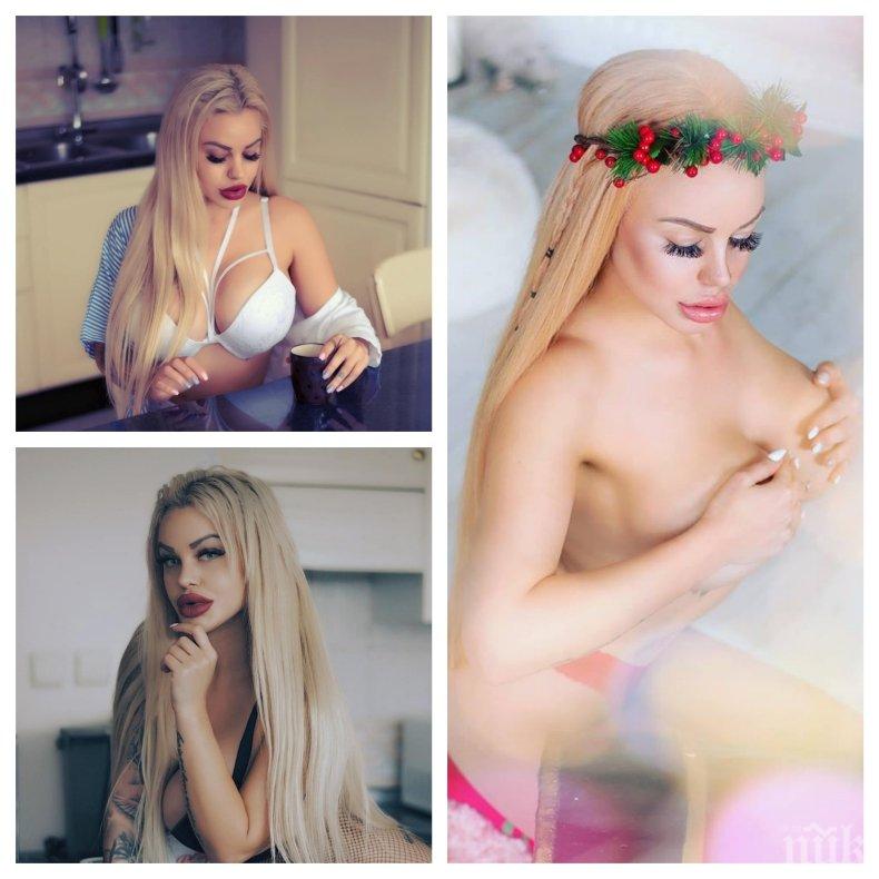 ГОРЕЩО В ПИК: Наблъскаха с 2 кила силикон пазвата на Кристин с бомбите на кредит - щракнаха скандалната моделка на операционната маса (СНИМКИ)