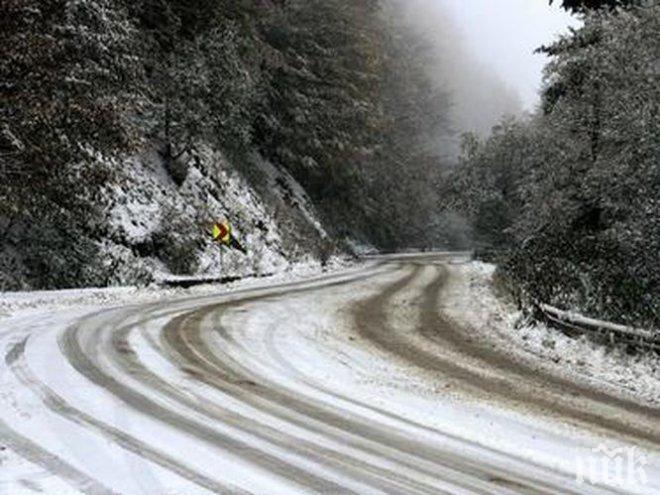 Закъсали камиони блокираха прохода Рожен