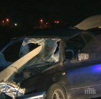 Тежка катастрофа край Казанлък, мъж се бори за живота си