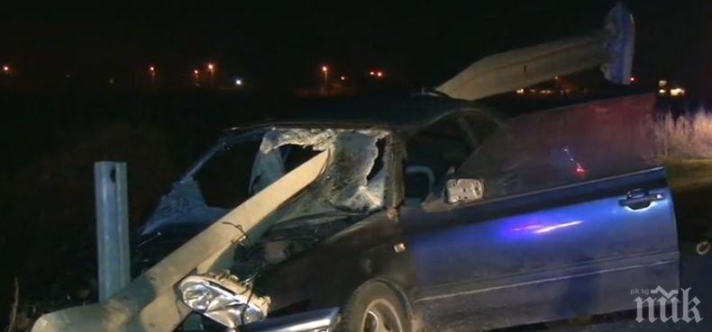 Тежка катастрофа край Казанлък, мъж се бори за живота си