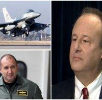ГОРЕЩА ТЕМА - Посланикът на САЩ Ерик Рубин скочи срещу Румен Радев: България заслужава най-добрия самолет и това е F-16