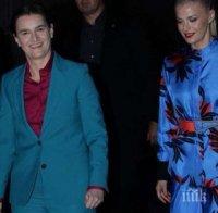 Сръбският премиер Ана Бърнабич чака дете от партньорката си