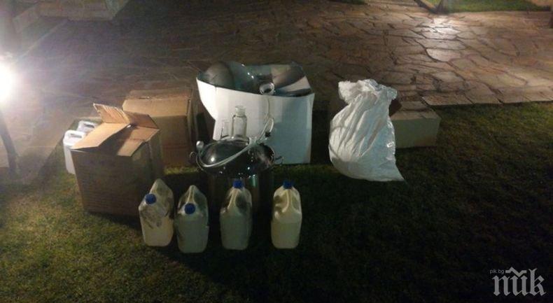 Разбиха лаборатория за синтетична дрога в Радомирско