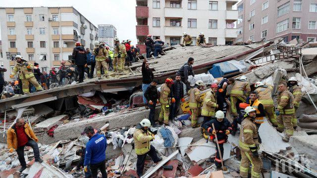 ТРАГЕДИЯТА ПРОДЪЛЖАВА: Загиналите при срутването на жилищната сграда в Истанбул вече са 21 души