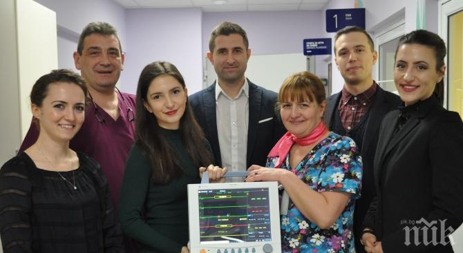 Детската хирургия в Пирогов получи като дарение модерен монитор