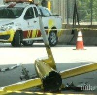 Хеликоптер се разби в камион на магистрала в Сао Пауло