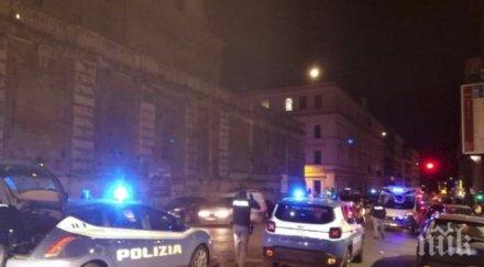 четирима ранени сблъсъци футболни фенове центъра рим