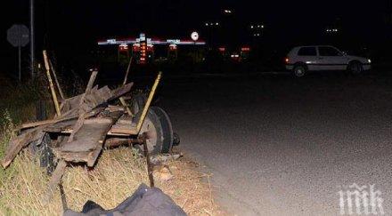 хонда натресе каруца водачът бере душа конят убит
