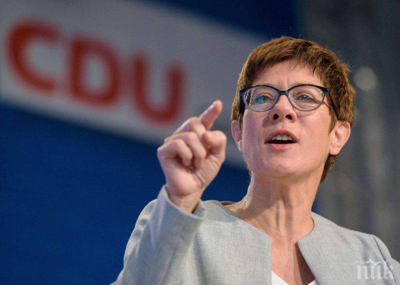 Наследничката на Меркел връща границите в Европа