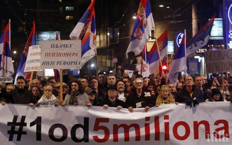 Хиляди сърби отново протестираха срещу президента Александър Вучич