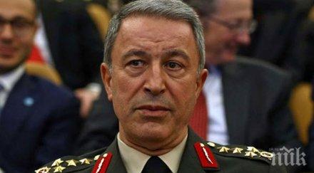 военният министър турция закани унищожим терористичните групировки мандбидж изток ефрат