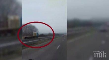 тир лети 100 насрещното магистрала хемус чудо разминава без инцидент