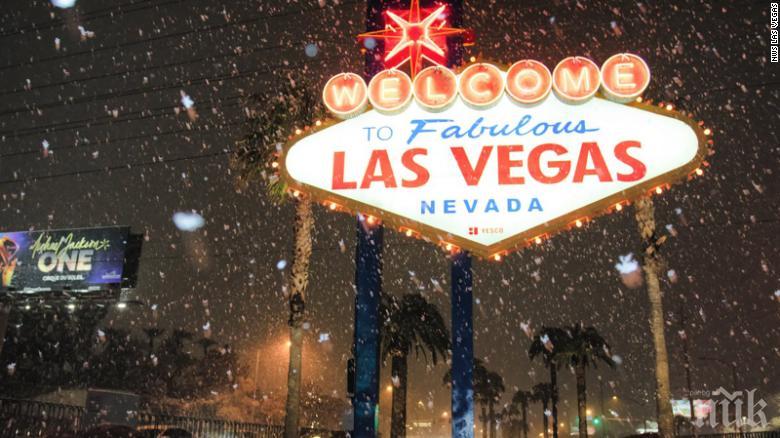 ИЗНЕНАДА: Вижте снега в Лас Вегас (ВИДЕО/СНИМКИ)