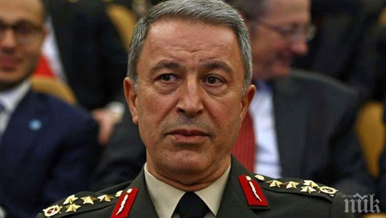 Военният министър на Турция се закани: Ще унищожим терористичните групировки в Мандбидж и на Изток от Ефрат