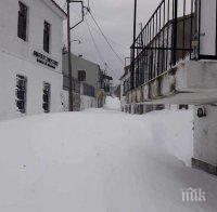 БЕДСТВИЕ: Снегът срути пътища на Крит и Халкидики (ВИДЕО)